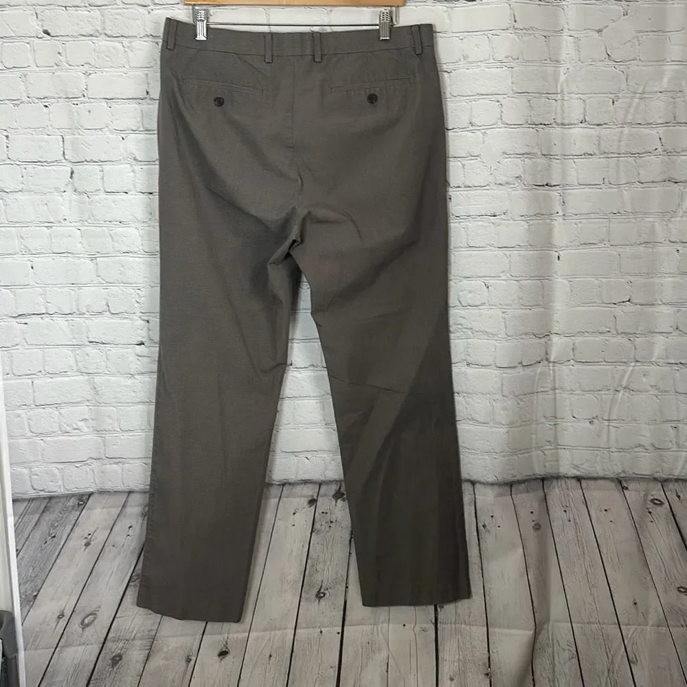 Banana Republic Non Iron Tailored‎ Slim Fit size 35x32 Brown Dress Pants